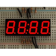 Red 7-segment clock display - 0.56" digit height