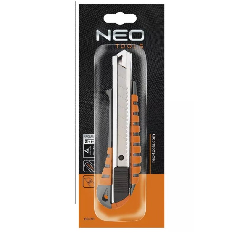 Металевий ніж Neo Tools 63-011 18 мм з відламуванням