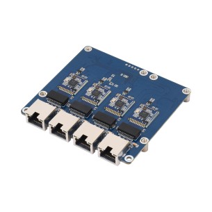 PCIe to 4x Gigabit Ethernet Board (B) - expansion module for Raspberry Pi 5 - Waveshare 33365