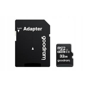 Karta pamięci microSDHC 32GB Class10 + adapter - GoodRam M1AA-0320R12