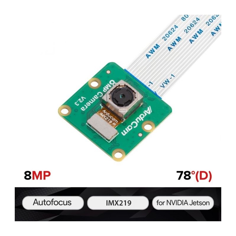 ArduCAM IMX219-AF Programmable/Auto Focus Camera - moduł z kamerą IMX219 dla Jetson Nano