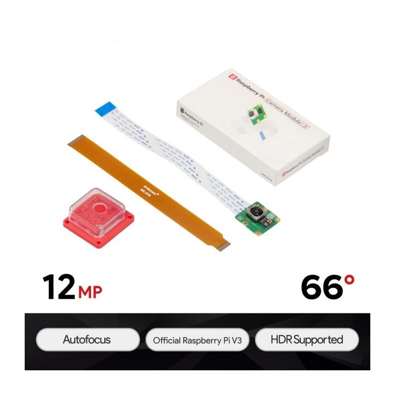 Официальный модуль камеры ArduCAM Raspberry Pi V3 — модуль камеры с 12-мегапиксельным датчиком IMX708 для...
