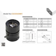 CS2325ZM01 - 25mm CS-Mount lens for Raspberry Pi HQ camera