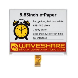 Wyświetlacz e-papierowy E-Ink 5.83cala 648x480 SPI - Waveshare 32584
