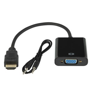 HDMI (M) to VGA + Audio Adapter (3.5mm, 15cm)