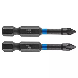 Impact Bit Set PZ1 × 50 mm, 2 pcs - NEO Tools 56-521