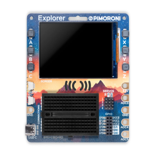Pimoroni Explorer Starter Kit – płytka rozwojowa z mikrokontrolerem RP2350 i wyświetlaczem LCD 2.8" + akcesoria
