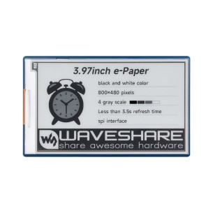 Wyświetlacz e-paper 3.97″ 800×480 SPI HAT+ Raspberry Pi - Waveshare 31063