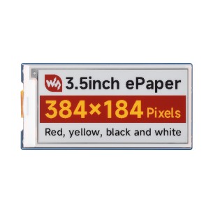 3.5" RGBY 384x184 SPI E-Paper Display with driver board - Waveshare 31481