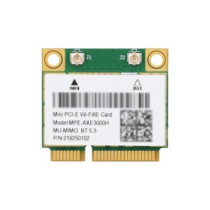 MiniPCIe WiFi 6E AX210 Network Card Module + Bluetooth 5.3 with Antennas 2.4 / 5 / 6 GHz - Waveshare 31593