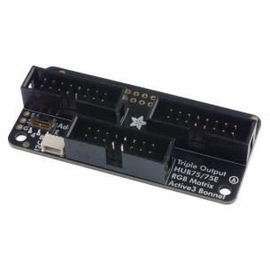 Triple LED Matrix Bonnet - RGB LED display expansion module for Raspberry Pi