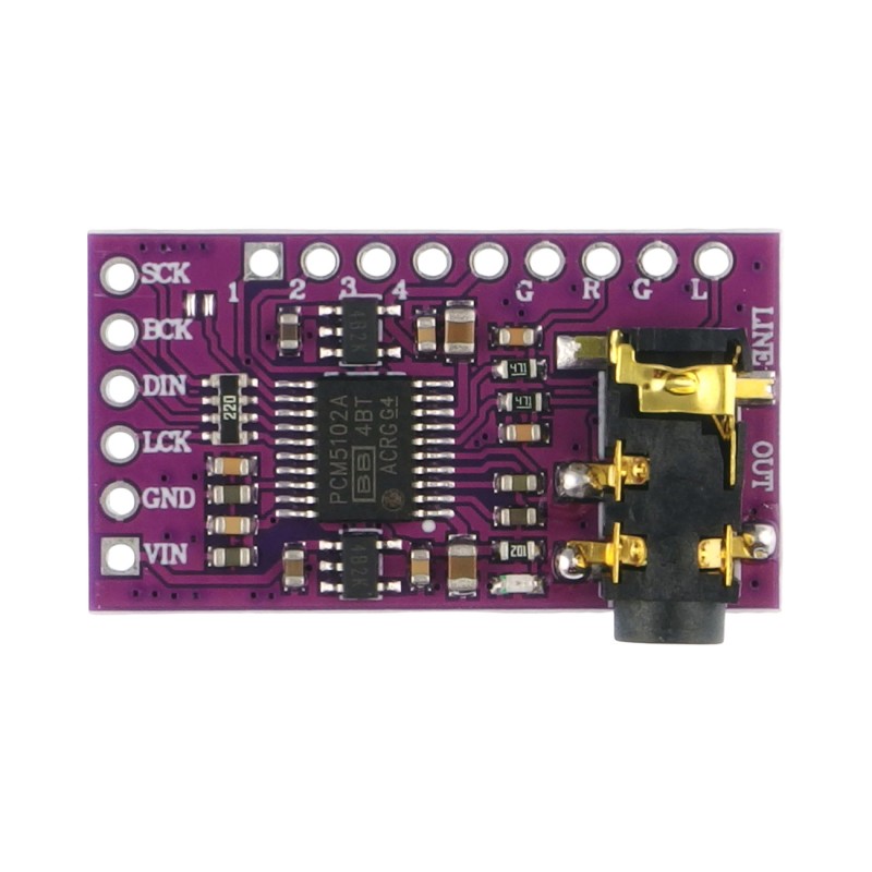 GY-PCM5102-typeB - аудіомодуль I2S ЦАП PCM5102A для Raspberry Pi