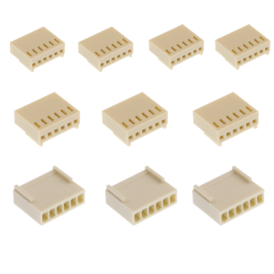 Set of 10 pcs. HU06 - 1-row Female Connector Housing 2.54mm