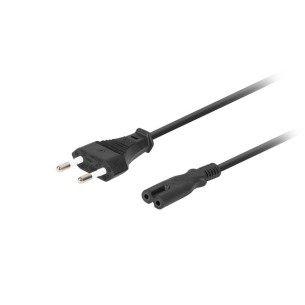 Euro power cable CEE7/16 - IEC320 C7 1.8m black - Lanberg CA-C7CA-10CC-0018-BK