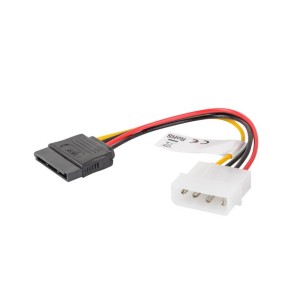 Internal power cable Molex (M) - SATA (F) 15cm - Lanberg CA-HDSA-10CU-0015