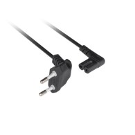 Close-up of CEE7/16 - IEC320 (angled view)