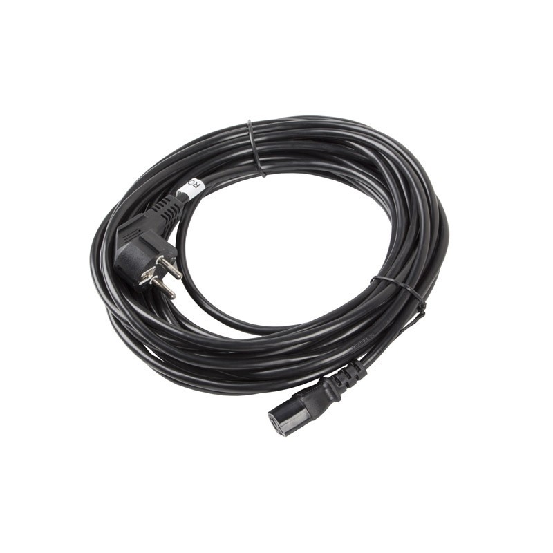 Кабель питания CEE7/7 - IEC320 C13 10 м VDE черный - Lanberg CA-C13C-11CC-0100-BK