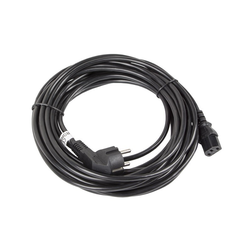 Кабель питания CEE7/7 - IEC320 C13 10 м VDE черный - Lanberg CA-C13C-11CC-0100-BK