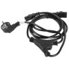 Zwinięty kabel - CEE7/7 oraz 2x IEC320