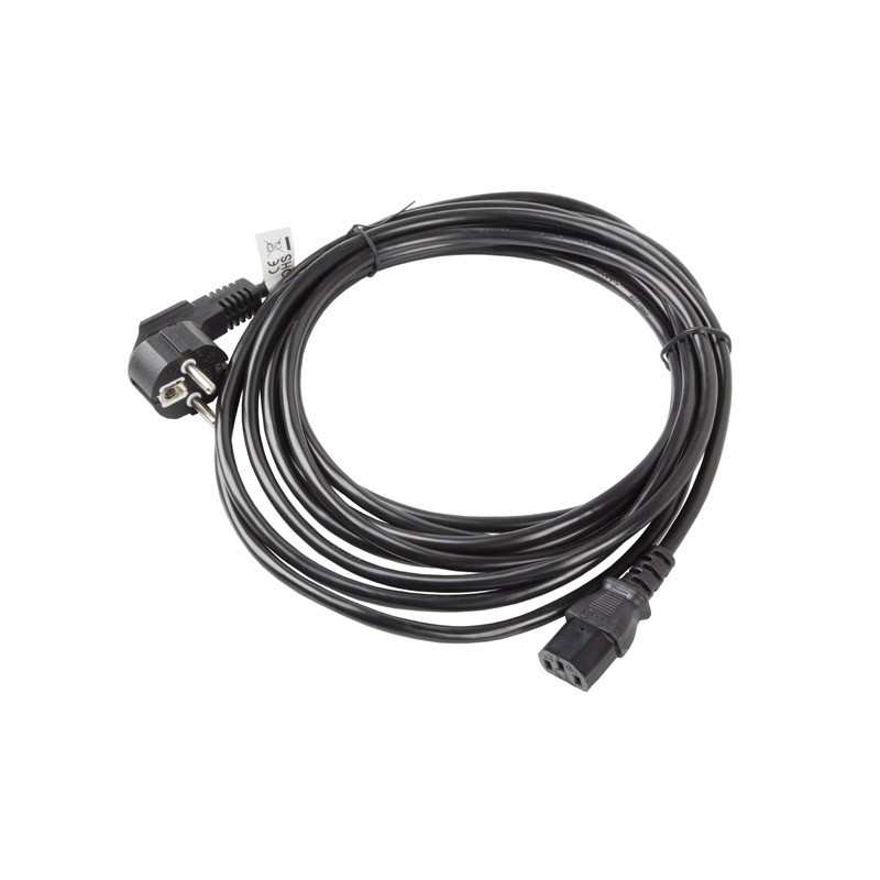 Кабель питания CEE 7/7 - IEC 320 C13 5 м VDE черный - Lanberg CA-C13C-11CC-0050-BK