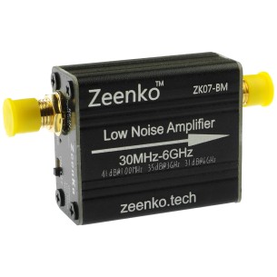 Low-noise RF amplifier 30 MHz – 6 GHz ZK07-BM Zeenko BM Series, battery powered