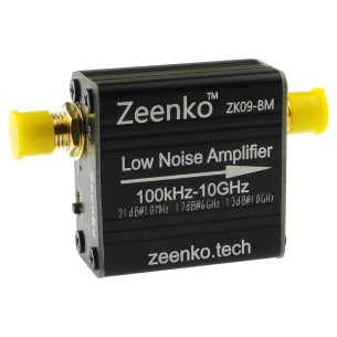 Low-noise RF amplifier 100 kHz – 10 GHz ZK09-BM Zeenko BM Series, battery powered