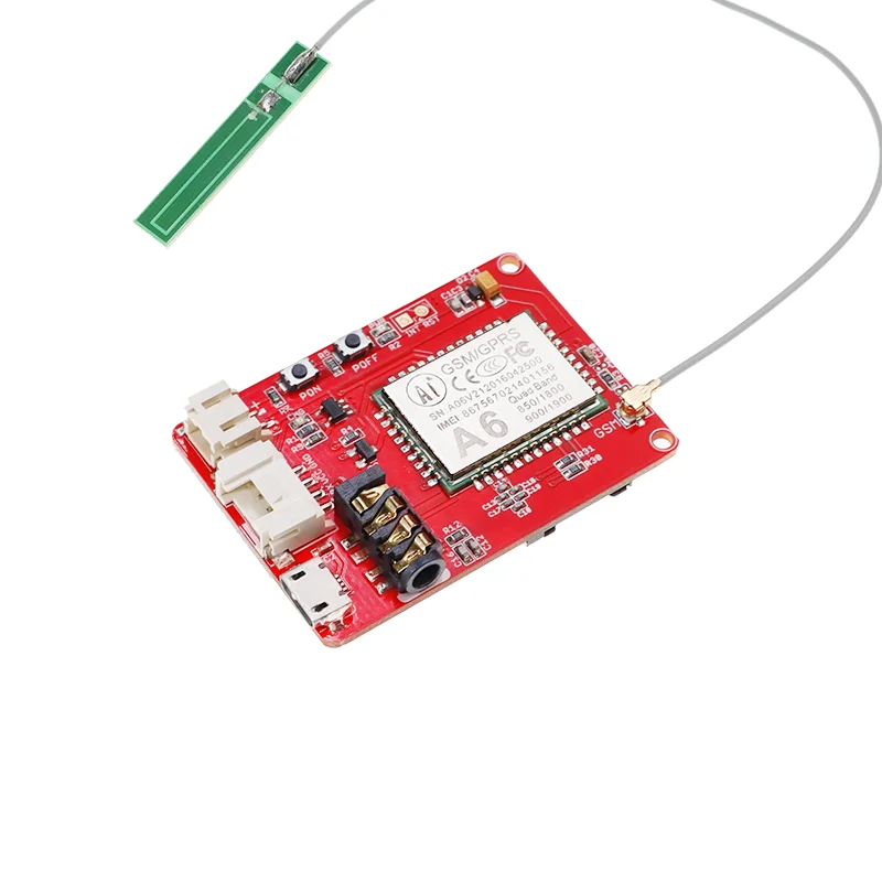 Crowtail – A6 GPRS/GSM модуль – комунікаційний модуль GSM/GPRS, чотирьохдіапазонний 2G, AT-команди, 5–12 В
