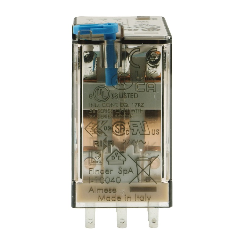Промислове реле 3PDT 10A 24V DC, тестова кнопка - Finder 55.33.9.024.0010