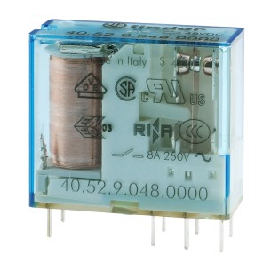 Relay 48VDC 8A DPDT - Finder 40.52.9.048.0000