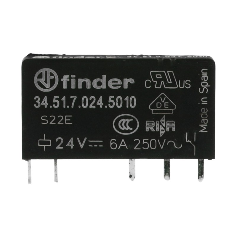 Реле 24VDC 6A 1P - Finder 34.51.7.024.5010