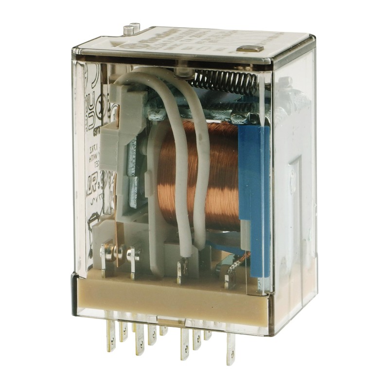 Промислове реле 4PDT 7A 24V DC, тестовий та індикаторний - Finder 55.34.9.024.0000