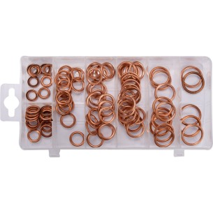 Copper sealing washer set (annealed) 95 pcs - Yato YT-068713