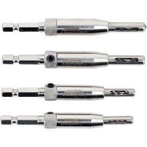 Self-centering drill bit set 4 pcs - Sthor 22750