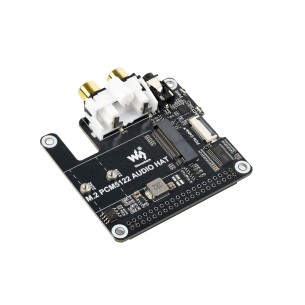 PCIe to M.2 HAT + I2S PCM5122 audio - module for Raspberry Pi - Waveshare 34170