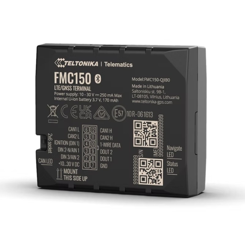 Teltonika FMC150 — GPS-трекер для автомобилей с поддержкой LTE Cat 1, GNSS и CAN.