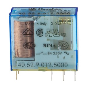 Przekaźnik elektromagnetyczny DPDT, 12VDC, 8A/250VAC, Finder 40.52.9.012.5000