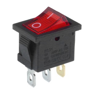 ON-OFF rocker switch 12VDC (red)