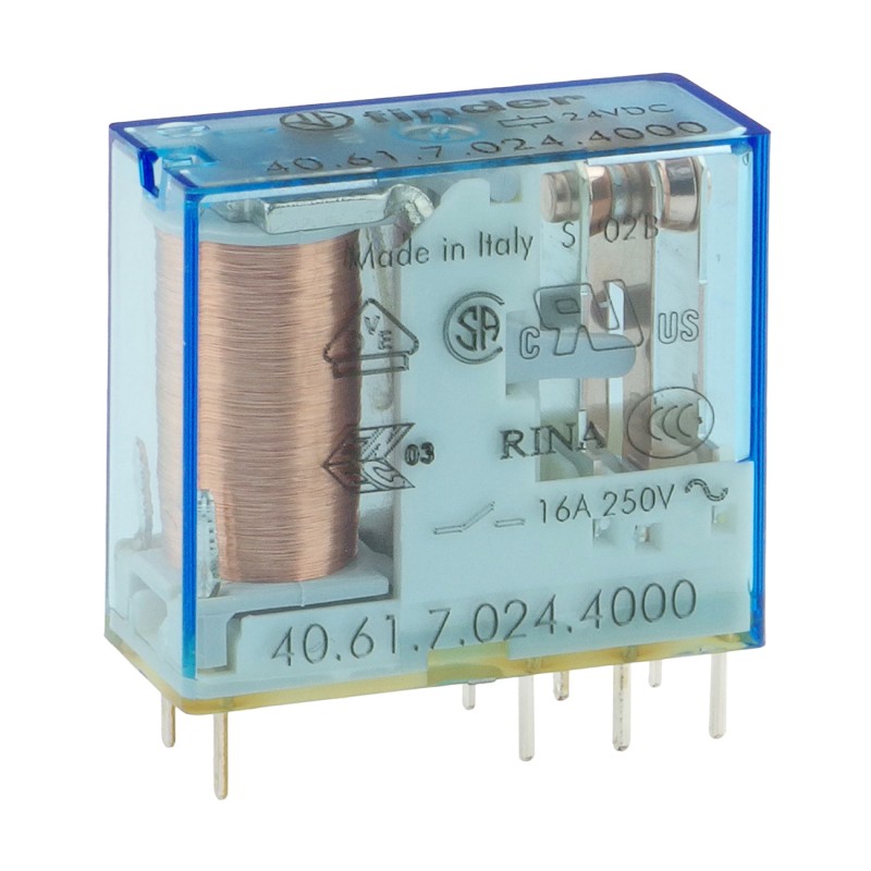 Миниатюрное реле 24 В 16 А SPDT для печатной платы - Finder 40.61.7.024.4000