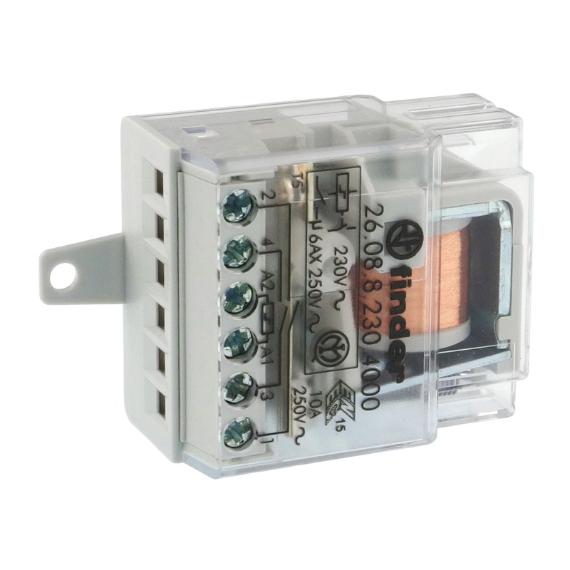 Finder 26.08.8.230.4000 - бистабильное импульсное реле 2НО, 10А, 230В переменного тока