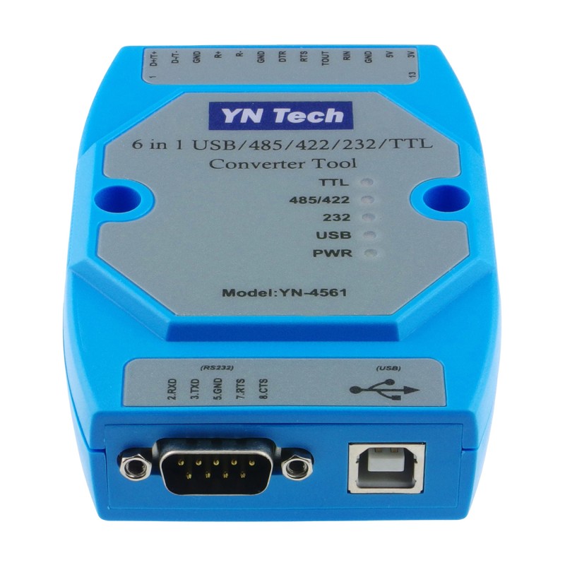 YN-4561 - универсальный преобразователь интерфейсов 6 в 1 USB/RS485/RS422/RS232/TTL