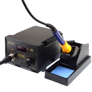 WEP 937D+ Black - Cyfrowa stacja lutownicza kolbowa o mocy 75W