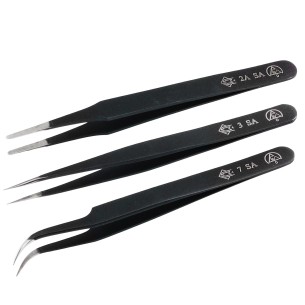 Piergiacomi K3‑T1D ESD Tweezers Set – 3 pcs