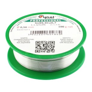 Cyna Cynel Sn99,3Cu0,7 z topnikiem 1.1.3 0,56mm 100g