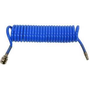 PU Spiral Air Hose 5.5 × 8 mm 5 m with Quick Couplers YT-24201