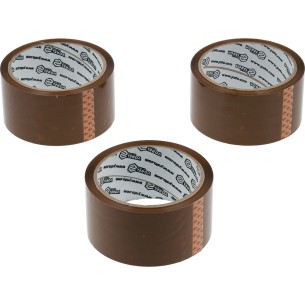 Taśma pakowa PP brązowa 48mm x 50m 3szt. Vorel 75306