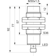 Sels PCID15ZPK - cylindrical inductive sensor, PNP, 15mm