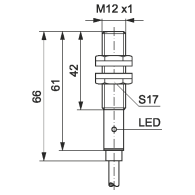 Sels PCID4ZP - cylindrical inductive sensor, PNP, 4mm