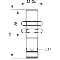Sels PCID4ZPKWM1250M12 - czujnik indukcyjny tulejowy, PNP, 4mm