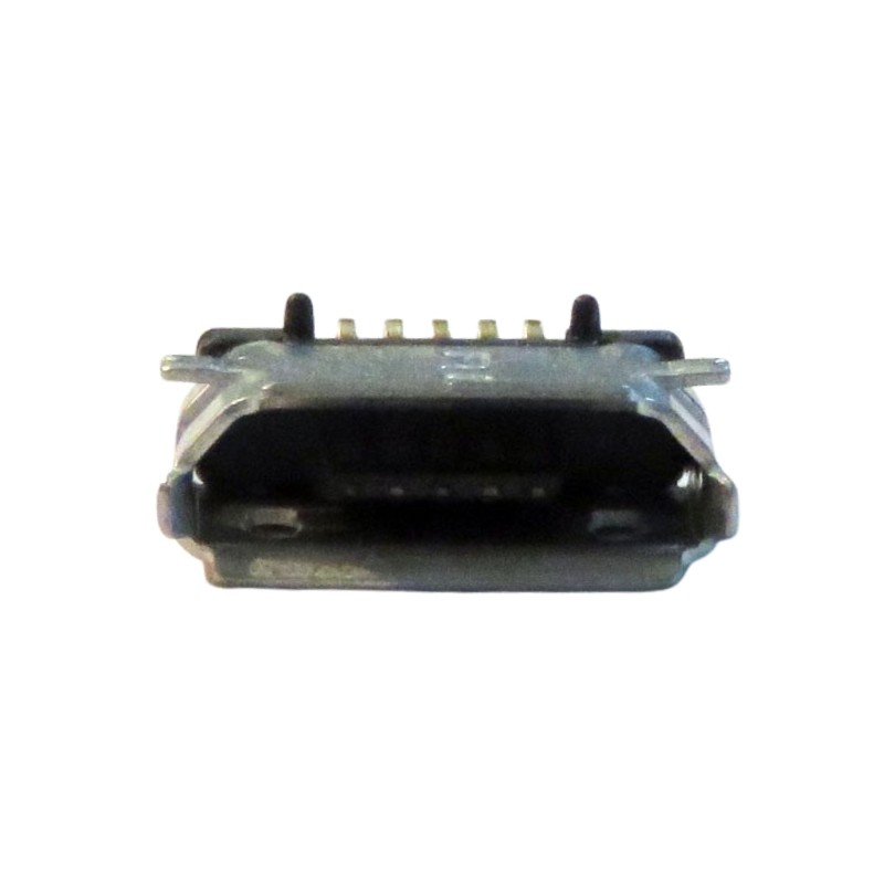 MicroUSB Type B 5-Pin Receptacle with Mounting Tabs
