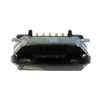 MicroUSB Type B 5-Pin Receptacle with Mounting Tabs
